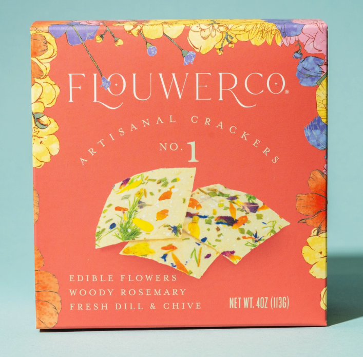 Flower Crackers with Herbs & Flowers