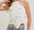 White Flower Halter Tank