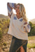 Ivory Crochet Hooded Sweatshirt