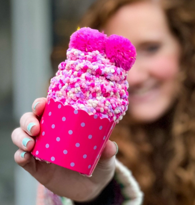 Fuzzy Cupcake Socks