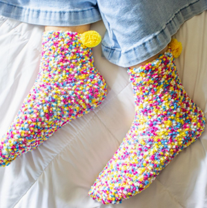 Fuzzy Cupcake Socks