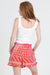 Red Printed Boho Shorts