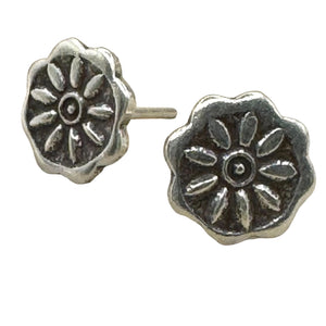 Sterling Silver Flower Earrings-Friend