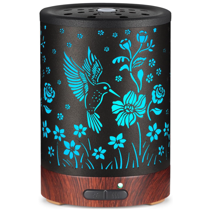 Black Hummingbird  Essential Oil Diffuser Color-Changing