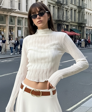 Tan Leather Belt-Double Circle Buckle