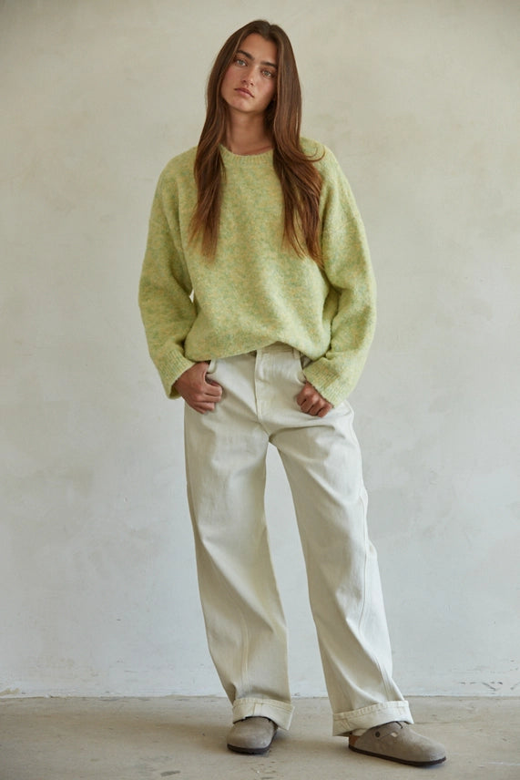 Dusty Lime Pullover Sweater