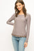 Dusty Purple Lace Striped Top