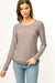 Dusty Purple Lace Striped Top