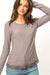 Dusty Purple Lace Striped Top
