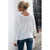 White Cross Front Knit Sweater