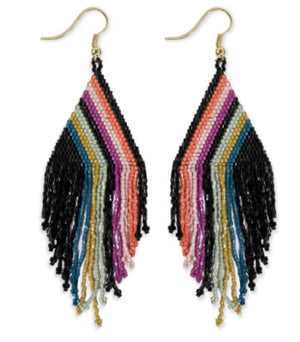 Luxe Striped Rainbow Earrings