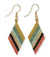 Small Striped Beaded Diamond Earrings