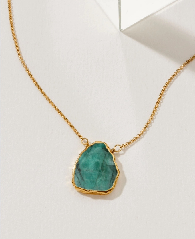 Emerald Necklace in Gold-Earth, Wind, Fire