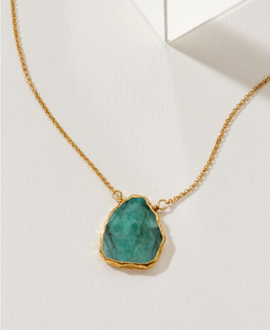 Emerald Necklace in Gold-Earth, Wind, Fire