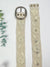 Hand Embroidered Belt Blanca Flor White -Wide
