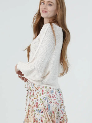 Cream Floral Smocked Waist Shorts