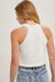 White Flower Halter Tank