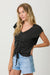 Black Ruched Modular Top