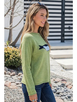Green Fish Sweater