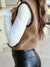 Double Tie Beige Fleece Vest