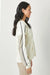 Ivory Color Block Fleece Zip Up