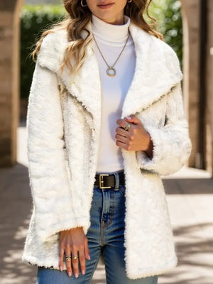Beige Fuzzy Coat