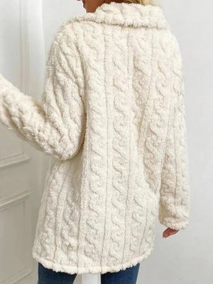 Beige Fuzzy Coat