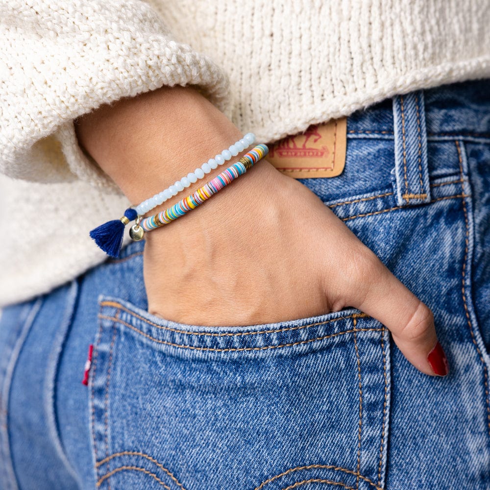 Rainbow Sequin Stretch Bracelet