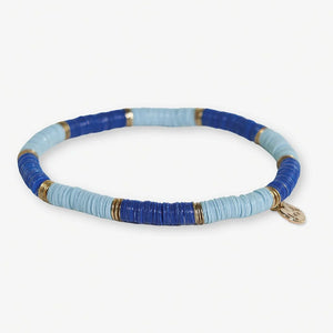 Lapis & Light Blue Sequin Stretch Bracelet