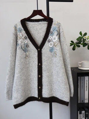 Beaded Oversized Cardigan