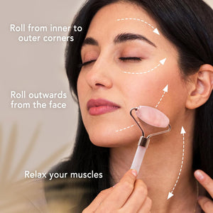 Rose Quartz Gua Sha & Facial Roller Set