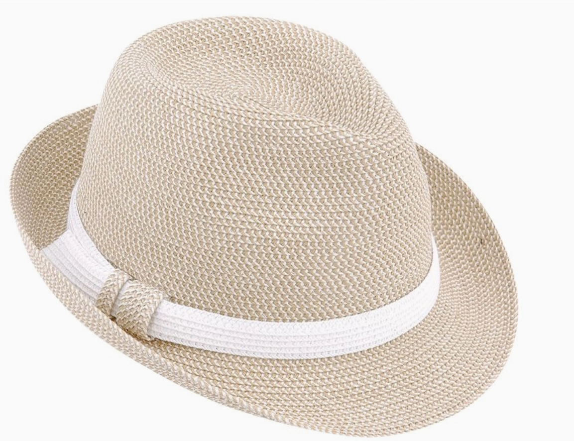 White Tweed Fedora