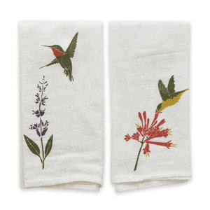 Cloth Napkins hand-drawn illustrations Set of 4