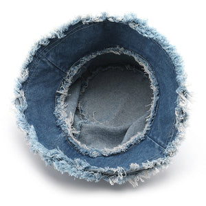 Distressed Denim Bucket Hat