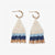 Medium Beaded Fringe Gold Hoop Earrings