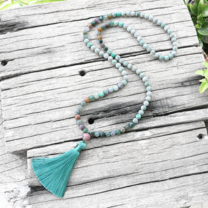 Lucky Jasper & Indian Agate Mala Necklace