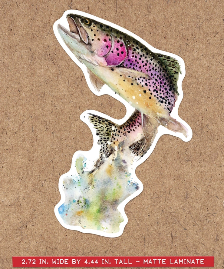 Jumping Rainbow Trout Sticker