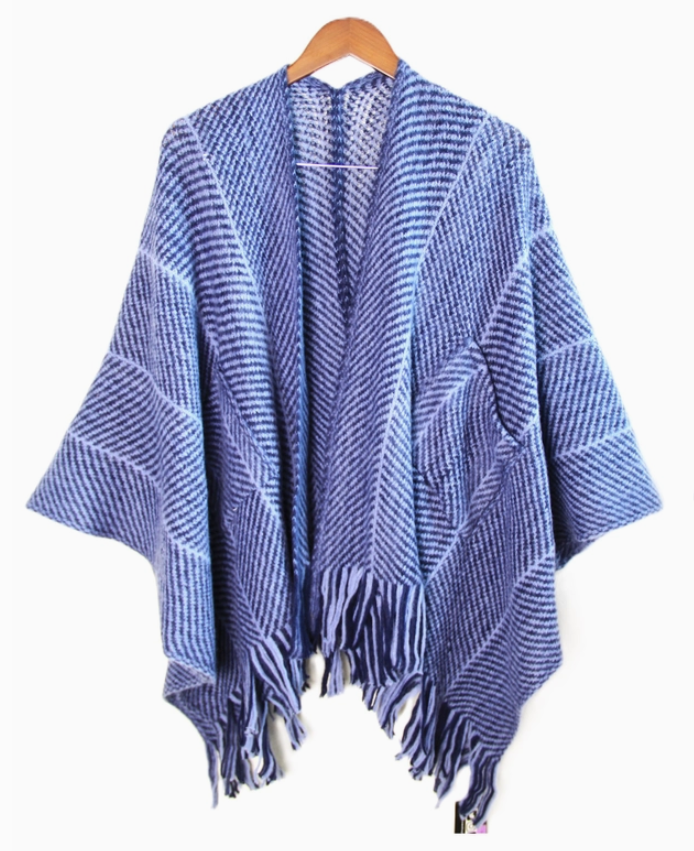 Lake House Blue Striped Kimono