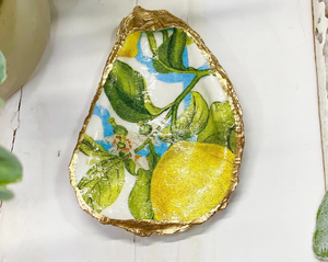 Hand Painted Oyster Shell Trinket Dishes