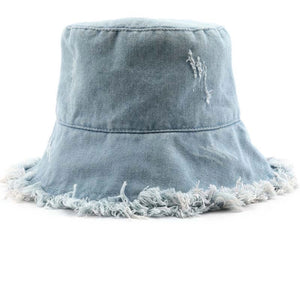 Distressed Denim Bucket Hat