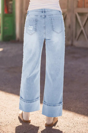 Light Wash Distressed Jeans
