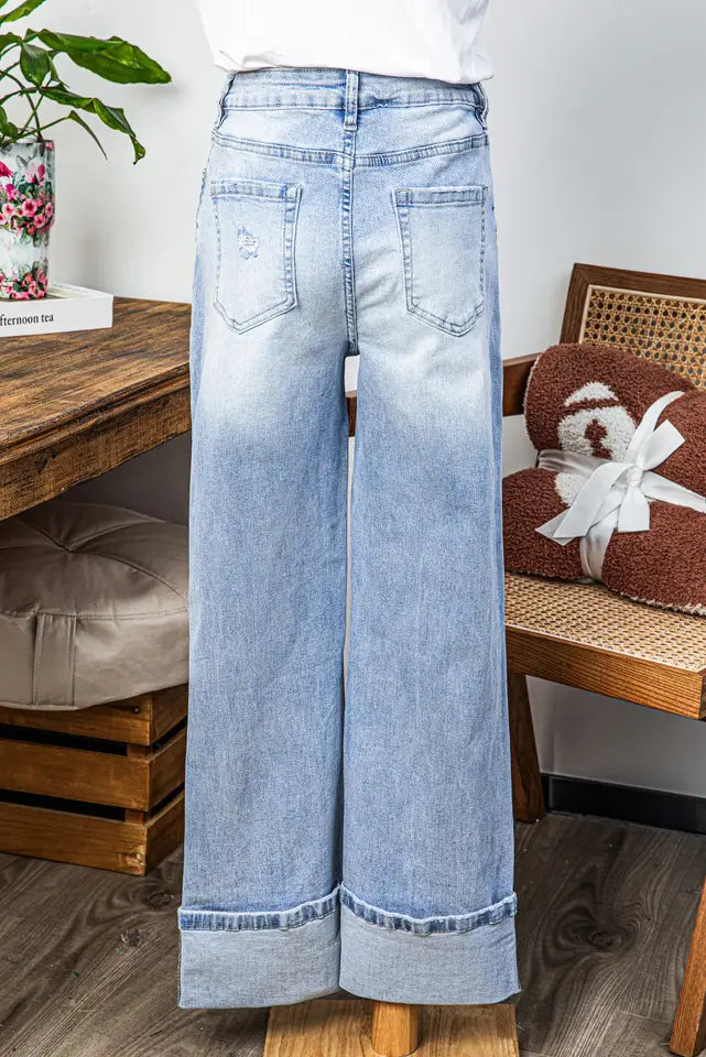 Light Wash Distressed Jeans