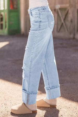 Light Wash Distressed Jeans