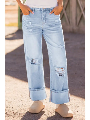 Light Wash Distressed Jeans