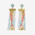 Semi-Precious Stone Beaded Fringe Stud Earrings