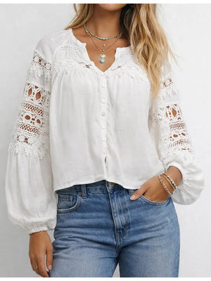 White Embroidered Long Sleeve