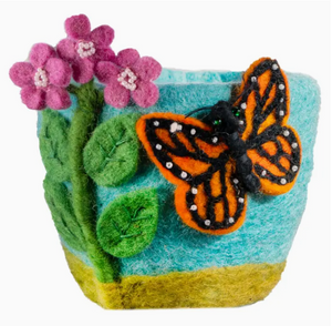 Hand-Felted Plant Pots