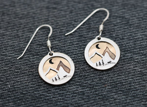 Moose & Moon Silver & Gold Earrings