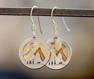 Moose & Moon Silver & Gold Earrings