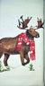 Flour Sack Towel Moose w/Red Scarf